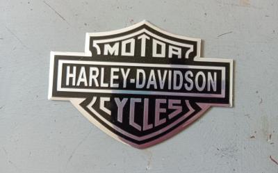 Autocollant en relief 3 D HARLEY DAVIDSON MOTOR CYCLE : 10,7 cm par 7,6 cm NB