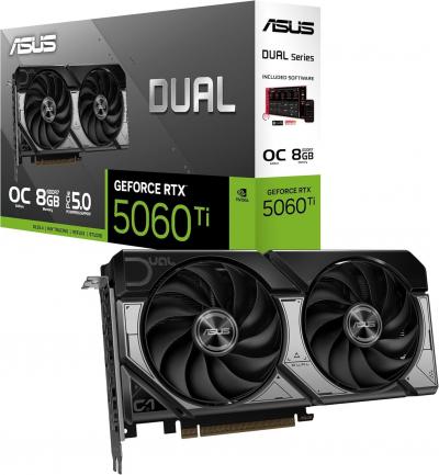 ASUS Dual GeForce RTX 5060 TI OC 8G GDDR7 Carte Graphique Gaming