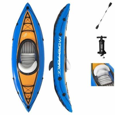 Canoe Kayak gonflable  1 place avec cockpit , 275x81x45 cm ,  pagaie   pompe