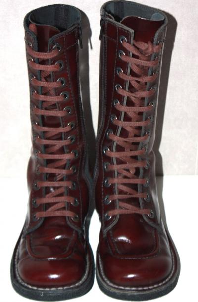 KICKERS Bottes Cuir Vernis Campari taille 37 BE