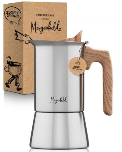 Cafeti�re � Expresso STYLE en acier inoxydable  Espresso Maker 4 Tasses 200ml...