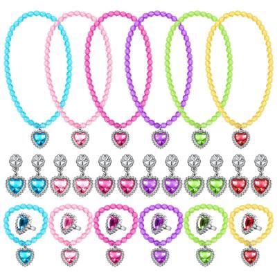 6 Ensemble de Bijoux de Princesse, Bijoux de Bracelet de Princesse Collier de...