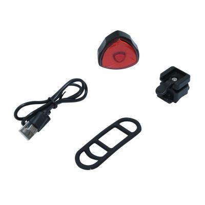 Eclairage velo usb arriere sur tige de selle led cob 30 lumens avec indicateur d