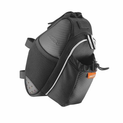 Sacoche de selle velo ibera seatpak 1.7l noir avec emplacement bidon fixation sa