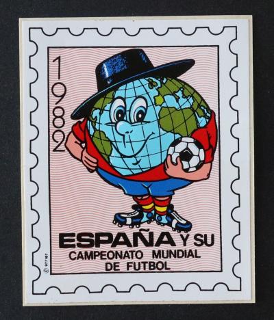Autocollant Coupe du Monde Mundiales 82 Espana y su Football  7,5x9,5cm