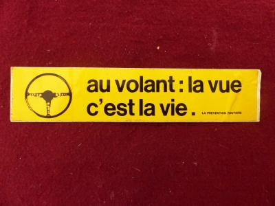 Autocollant Sticker automobile : au volant : la vue c'est la vie