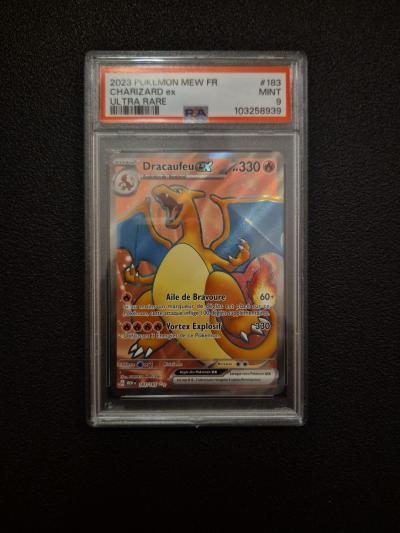 Carte Pok�mon : Dracaufeu EX 183-165 Ecarlate Violet 151 PSA 9