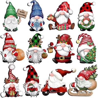 Lot de 24 d�corations d'arbre de No�l � suspendre, nains de No�l, ornement su...