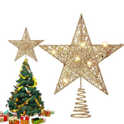 Cimier Sapin De No�l Etoile, Glitter Christmas Tree Top Decoration Star, �toi...