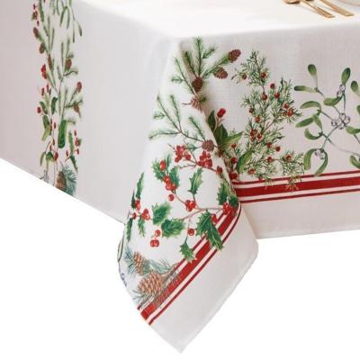 Home Fashions Nappe de Table de No�l d�corative avec Bordure Motif Baies 152,...