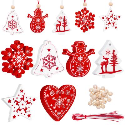 D�corations No�l Sapin Pendentifs en Bois Ornements d'arbre de No�l 10 Style ...