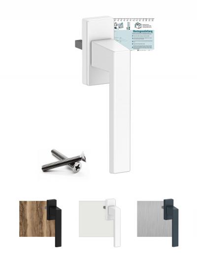 VOOXA Poign�e de fen�tre exclusive en aluminium  Blanc RAL9016 35 mm  Pour fe...