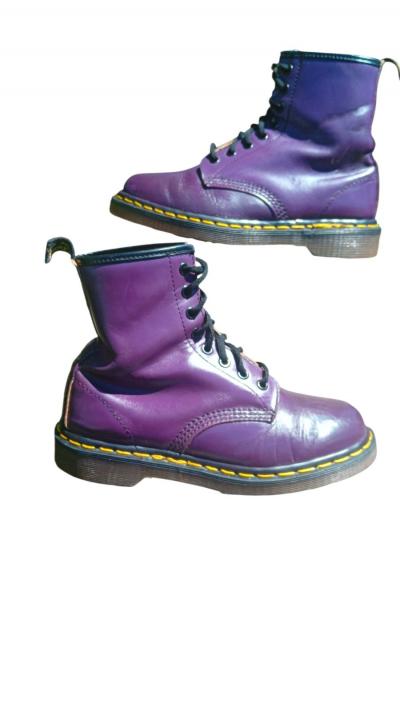 Dr martens 1460 mie violet uk5 38 cuir boots vintage rare