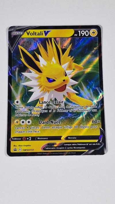 Carte Pokemon VOLTALI SWSH151 PROMO Ultra Rare V Ep�e et Bouclier FR NEUF