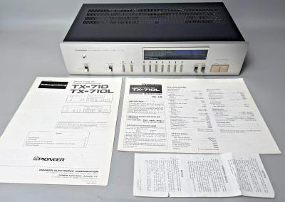 Pioneer TX 710L Blue Line FM Stereo Tuner Vintage Fully Working   Manual