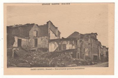 CPA 55   SAINT MIHIEL : HABITATIONS (MEUSE) GUERRE VERDUN 1914 18 MILITARIA