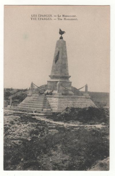 CPA 55   LES �PARGES : LE MONUMENT (MEUSE) GUERRE VERDUN 1914 1918 MILITARIA