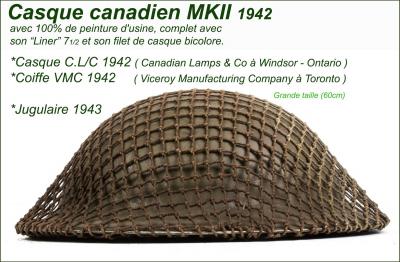WW2 Casque Canadien Canadian MK2 DDAY British helmet Camouflaged 2 tone Helmet