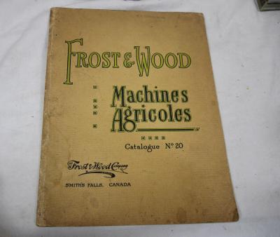 ancien catalogue N�20 FROST ET WOOD CANADA machines agricole