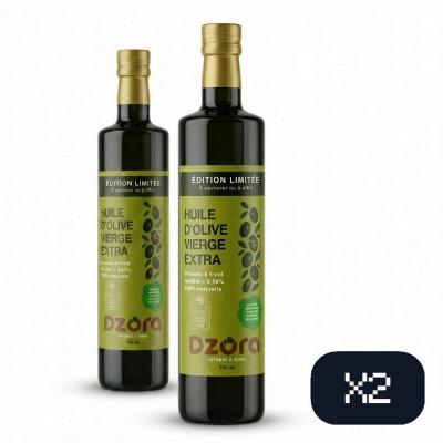 Dzora   Huile d'olive vierge extra 75cl   Go�t intense et �quilibr�   Pack de 2