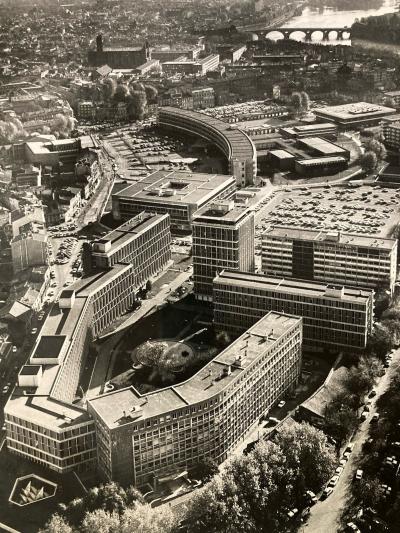 Large Original Photo Jean Dieuzaide Toulouse Aerial Building Photography