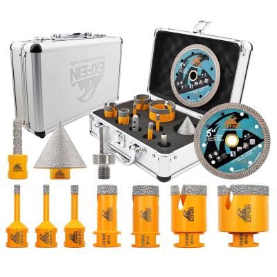 Foret Diamant Carrelage Kit  10 pi�ces6-6-8-20-25-35-50mm 10mm Fraise 50mm M�...