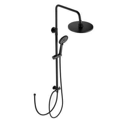 Colonne de Douche sans Mitigeur, Noir Ensemble de Douche en Acier Inoxydable ...