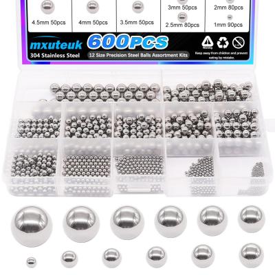 K085600 Lot de 600 billes de pr�cision en acier inoxydable de 1 � 8 mm pour v...
