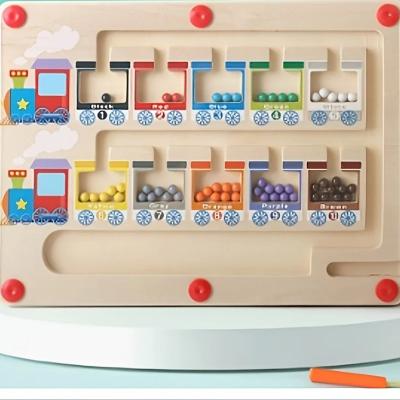 Jouet labyrinthe magn�tique adapt� aux enfants jouet en bois jeu �ducatif