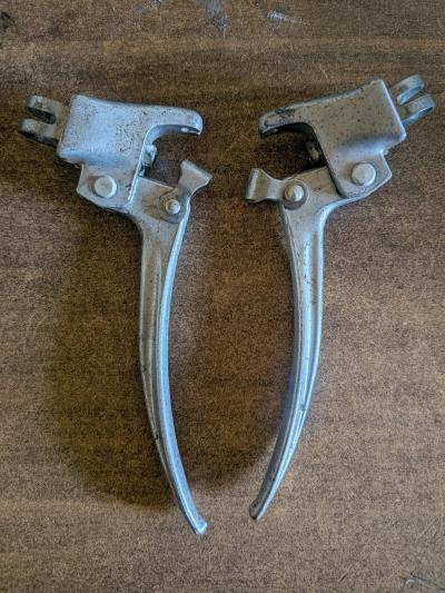 Paire de Leviers de Frein Vintage Aluminium   V�lo Ville - Porteur - Randonneur