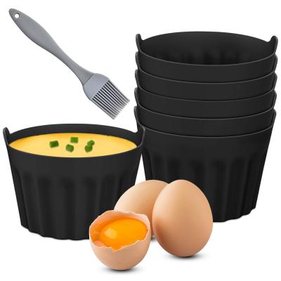 6 Pi�ces Moule Silicone Air Fryer, Ramequin Air Fryer avec Brosse � Huile, R�...