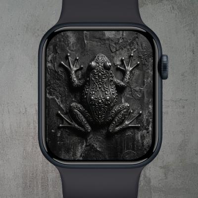 Black Frog Textured 3D Apple Watch & Smart Watch Wallpaper (Digital Product)