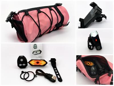 Lot de 4 accessoires v�lo   Neuf sacoche �clairage support clignotant