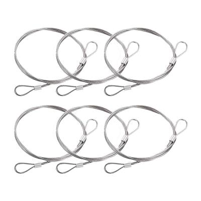 Lot de 6 30 cm x 2 mmc�bles de s�curit� en acier inoxydable avec boucles, c�b...