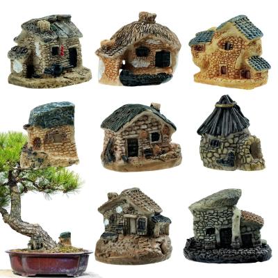 8PCS Maisons en Pierre pour Jardins de F�es Miniatures, Micro Village Maisons...