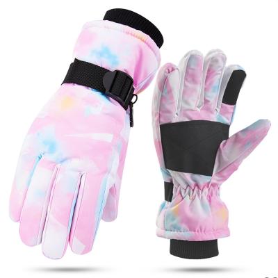 Gants de Ski Enfants, Chaud Hiver Gants Neige Snowboard Moufles CoupeVent Res...