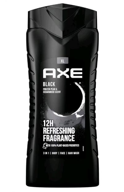 Lot De 2 Gel Douche Axe 3en1 Black 2x400ml Parfum Bergamote et   et Patchouli