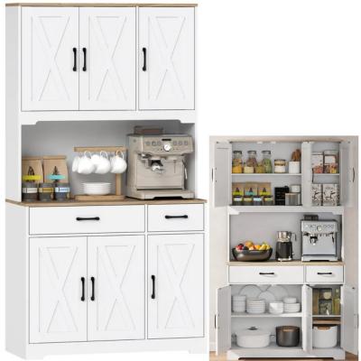 Armoire Cuisine Buffet 6 Portes 2 Tiroirs Plan Travail �tag�res R�glables