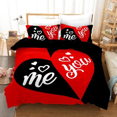 Ensemble De Literie King Et Queen 200x200cm,Housse De Couette Noire Et Blanch...