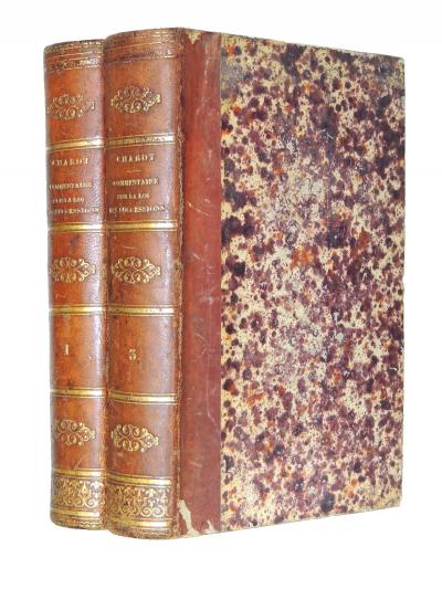 Droit. M. Chabot de l'Allier. Commentaires sur les lois des successions. 1813