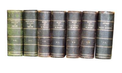 lot de livres reli�s Moli�re   Voltaire   Boileau. 1813-1816