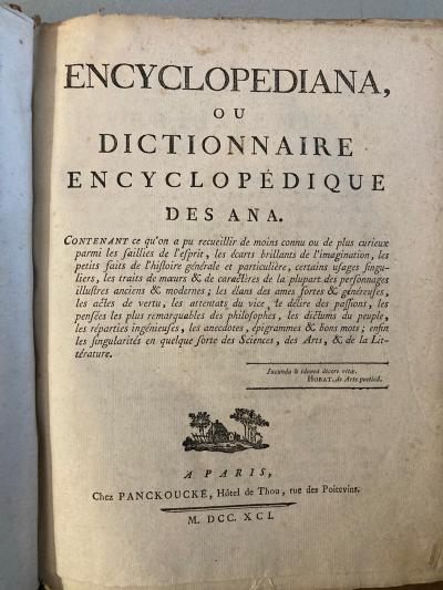 Diccionario Enciclop�dico De Ana Enciclopedia 1791 Panckoucke