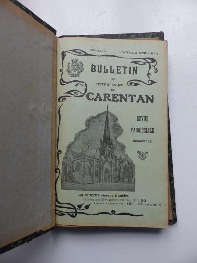 Bulletin paroissial de Notre Dame de Carentan. Ann�es  1928 1929 COMPLET