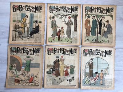 6x Revues illustr�es LE PETIT ECHO DE LA MODE Ann�e 1925 Art Deco