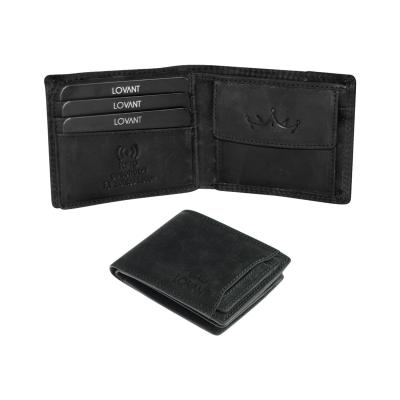 Portefeuille en cuir pour homme avec protection RFID, double couture, 2 compa...