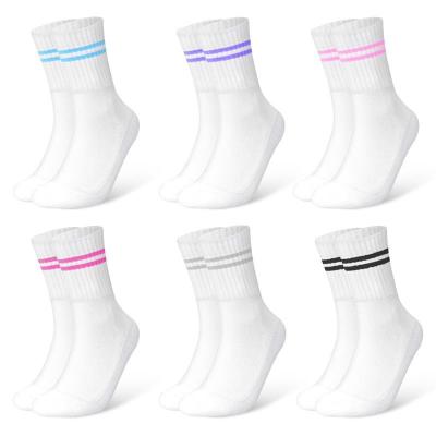 6 Paires Chaussettes Femme de Sport, Chaussettes Hautes Blanches