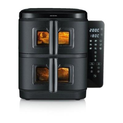 Friteuse sans huile   SEVERIN   AirFryer FR9598   Capacit� 11 L   Double cuve