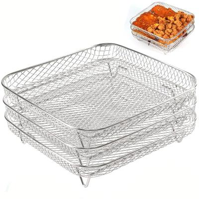 3 pi�ces Racks pour Friteuse � air Chaud, Air Fryer Rack, panier Airfryer en ...