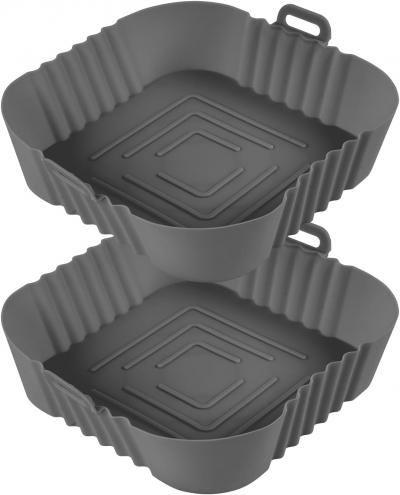 Air Fryer Pot En Silicone,2Pcs 7.8Inch Pot En Silicone Pour Friteuse � Air Silic
