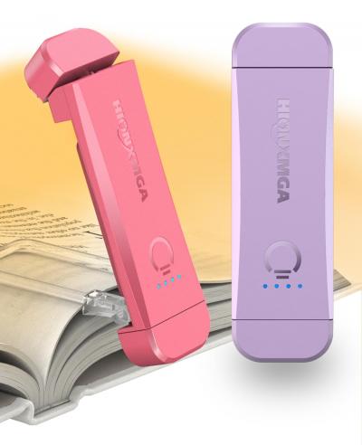 Lampe de Lecture Rechargeable (Pack de 2),Liseuse Lampe Clip au Lit,3 Couleurs